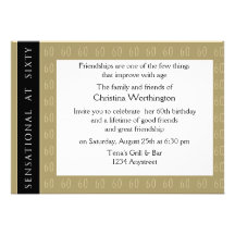 Sensational At 60 Party Invitation