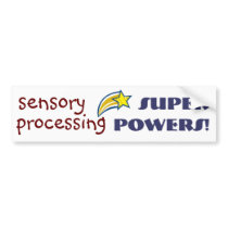 Sensory Power! Yellow Star Bumper Sticker