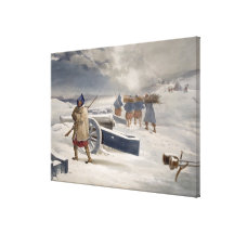 Sentinel of the Zouaves, plate from 'The Seat of W Stretched Canvas Print