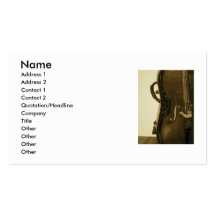 Sepia Cello business card