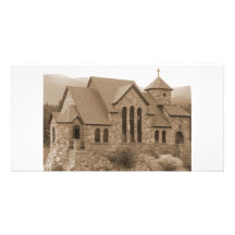 Sepia Church Custom Photo Card