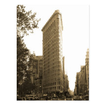 Sepia Flat Iron Building Fine Art Photo Postcard