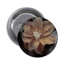 Sepia Flower Pinback Buttons