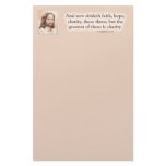 Sepia Jesus Art Bible Quote - 1 Corinthians 13:13 Customized Stationery