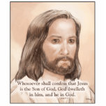 Sepia Jesus Art Bible Quote - 1 John 4:15 photo sculptures