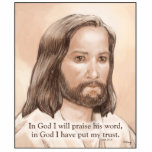 Sepia Jesus Art Bible Quote - Psalm 56:4 photo sculptures