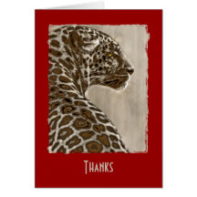 Sepia Leopard Sketch Card