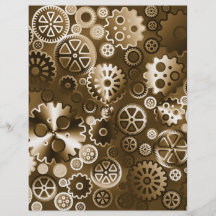 Sepia metallic gears full color flyer