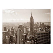 Sepia New York City Invitation invitations