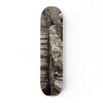 Sepia Picture Of Steps In Spis Castle In Slovakia Skate Deck
