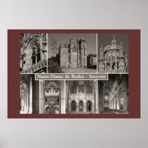 Sepia print, Notre Dame de Rodez, Averyon