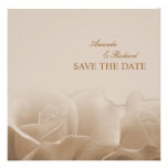 Sepia Roses - save the date announcement