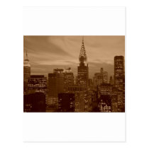 Sepia Tone New York City postcards