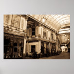 Sepia Toned image of Leadenhall Market London Print