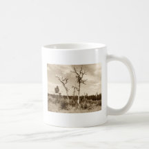 Sepia Trees Coffee Mugs