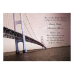 Sepia Vintage Mackinac Bridge Wedding Invitation