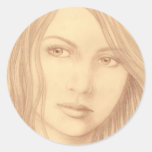 Sepia Woman II Sticker