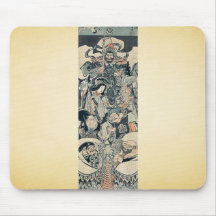 Sept dieux de bonne chance par Utagawa, Kuniyoshi Tapis De Souris
