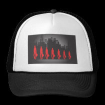 Sept femmes d'affaires chapeaux