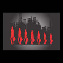 Sept femmes d'affaires affiches