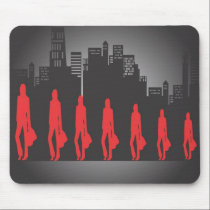 Sept femmes d'affaires tapis de souris