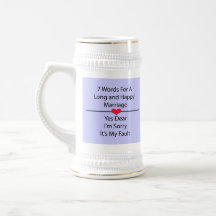 Sept mots pour un long et heureux mariage mugs