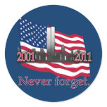 September 11 10 Year Anniversary Tshirt stickers