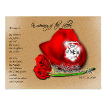 September 11 9/11 Commemorative Memorial Postcard