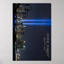 September 11 Memorial Lights Print