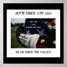 SEPTEMBER 11TH 2001 REMEMBER THE FALLEN PRINT