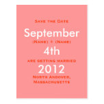 September, 2011, 4th, Save the Date, Katie   Ro... Postcard