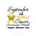 September is Childhood cancer Awareness Month v2 stickers