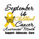 September is Childhood cancer Awareness Month v2 t-shirts