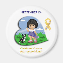 SEPTEMBER IS CHILDREN'S CANCER AWARENESS MONTH FRIDGE MAGNET
