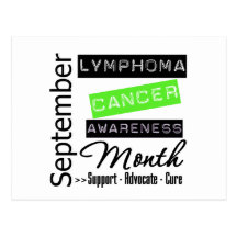 September - Lymphoma  Awareness Month Post Cards