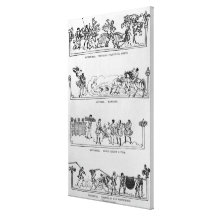 September, October, November and December Stretched Canvas Prints