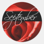 September Wedding And Event Envelope Seal Round Stickers