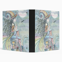 September Wind Witch Cat Goose Art Binder