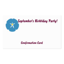 September's Birthday Party!-Customize Business Cards
