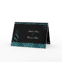 Sequinned Wedding Invitation :: Teal cards