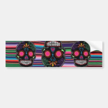 SERAPES AND SUGARSKULLS SUPPORT STICKER BUMPER STICKERS