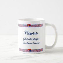 Serbia Flag-hearts Map Customizable Mug