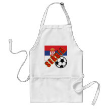 SERBIA World Soccer Fan Tshirts Apron