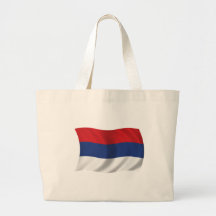 Serbian flag canvas bag