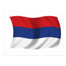 Serbian flag postcards