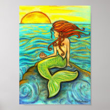 "Serena by the Sea" Mermaid Posters