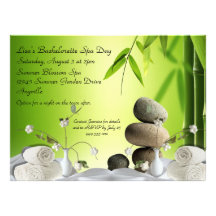 Serene Bachelorette Custom Spa Day Invites