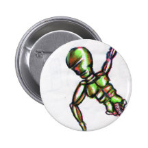 Serene Circus Robot Pins