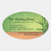 Serene Massage and Spa Oval Stickers
