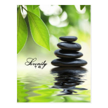 Sérénité - roche empilée de zen carte postale